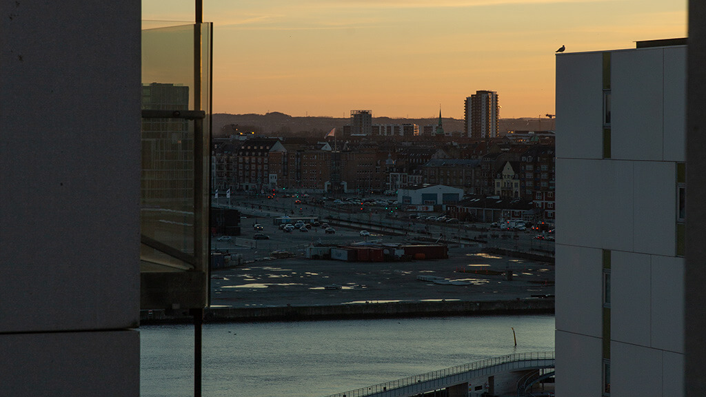 Havneholmen udsigt mod Aarhus midtby